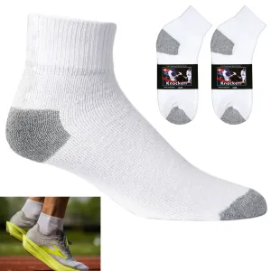 8 Pairs Classic White Ankle Socks Quarter Men Women Sports Cotton Athletic 10-13