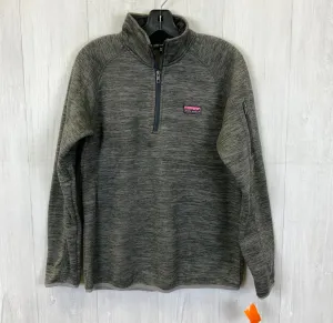Athletic Top Long Sleeve Collar By Simply Southern In Grey, Size: M