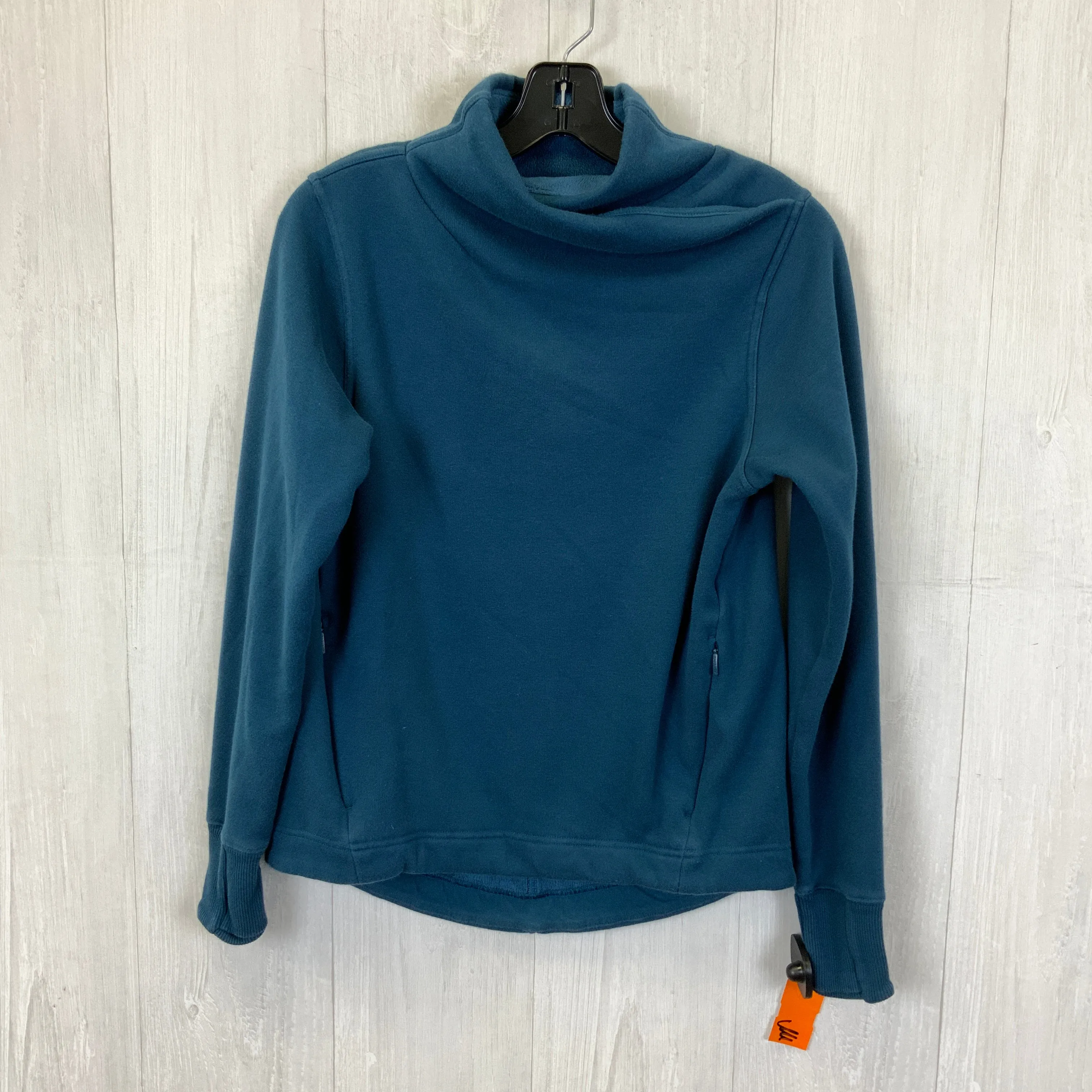 Athletic Top Long Sleeve Hoodie By Athleta In Teal, Size: Xxs