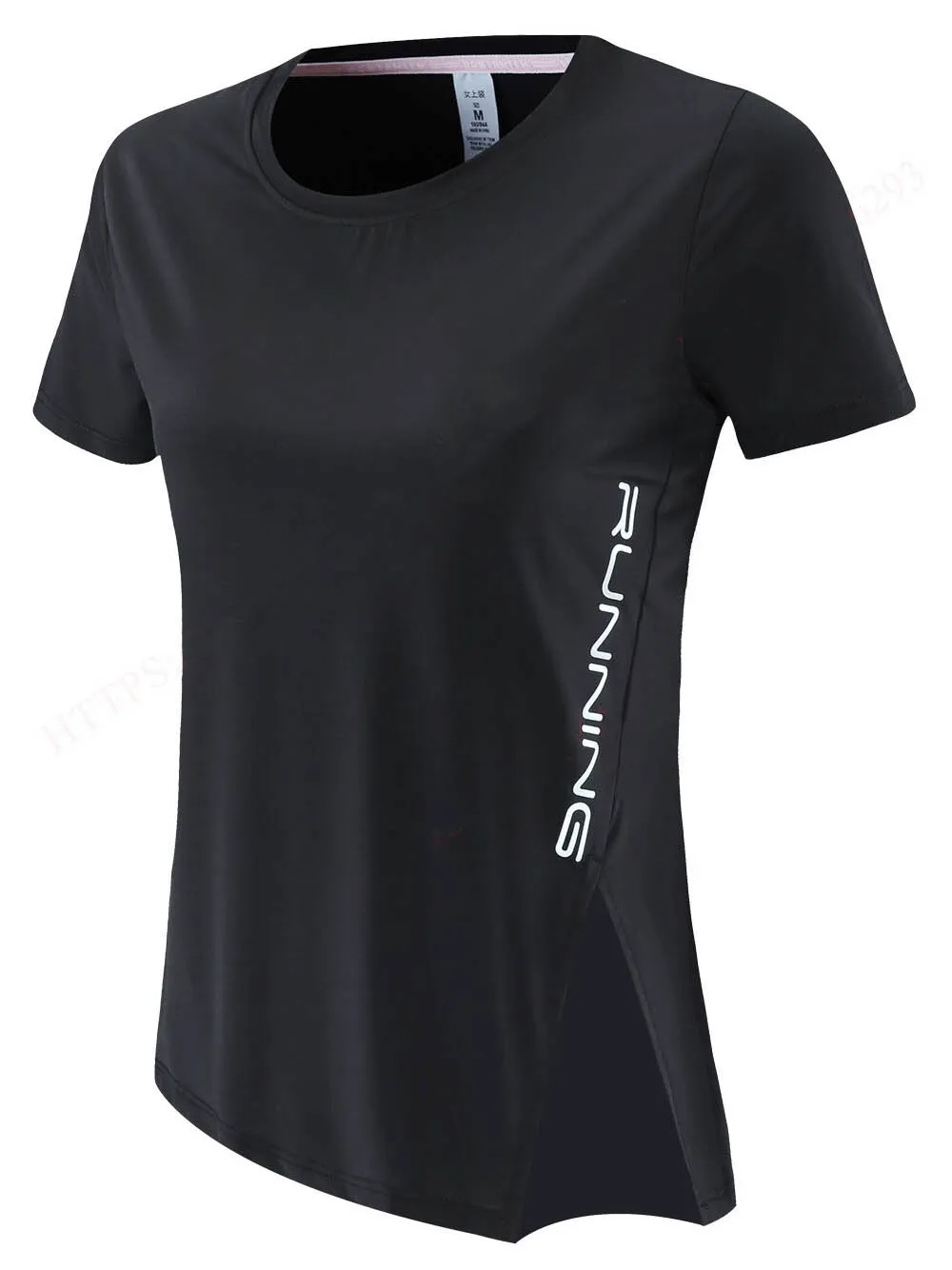 Female Sports Asymmetrical T-shirt / Fashion Open Slim Short Sleeves T-shirt for Women - SF0099