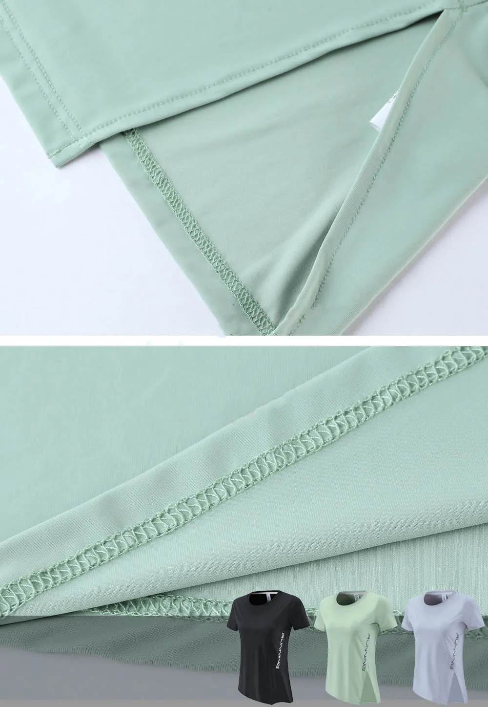Female Sports Asymmetrical T-shirt / Fashion Open Slim Short Sleeves T-shirt for Women - SF0099