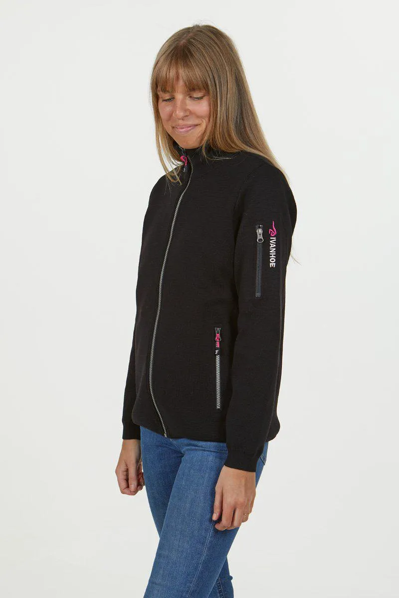 HEDDA WINDBREAKER, 100% EXTRA FINE MERINOULL  — PURPLE