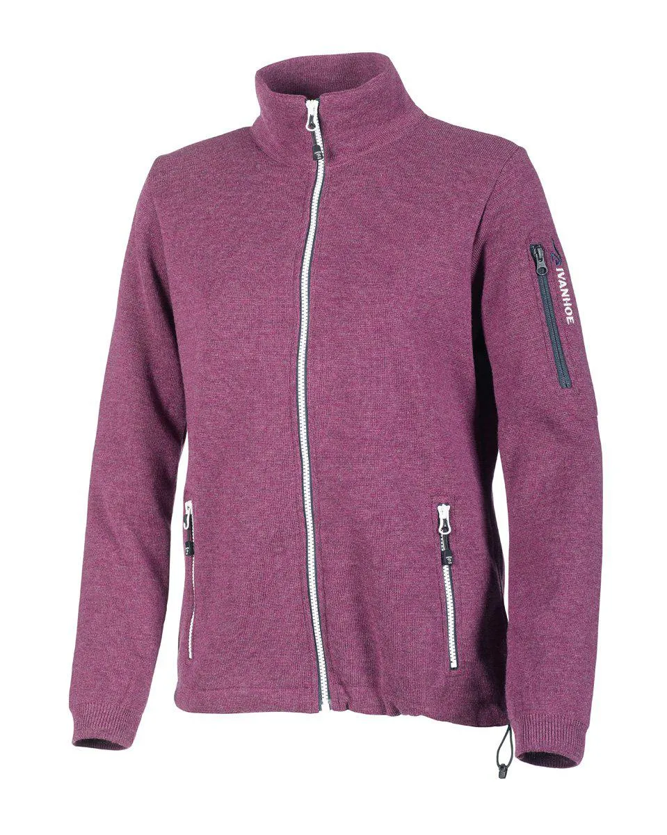 HEDDA WINDBREAKER, 100% EXTRA FINE MERINOULL  — PURPLE