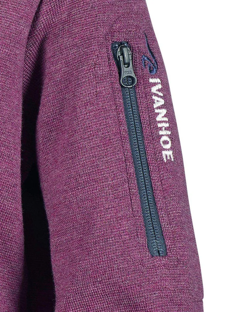 HEDDA WINDBREAKER, 100% EXTRA FINE MERINOULL  — PURPLE