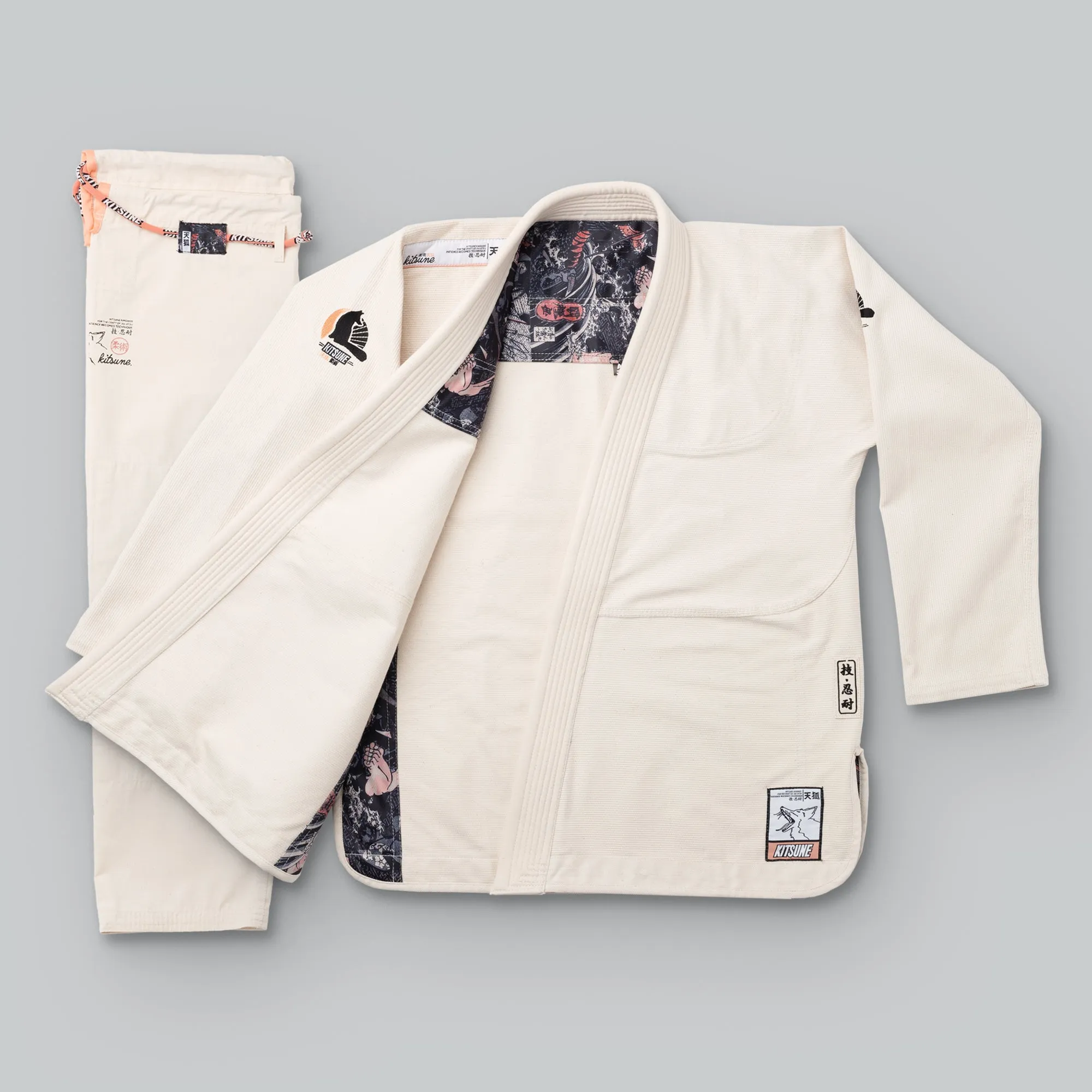 Kitsune "Dragon" BJJ Women's Gi - Unbleached