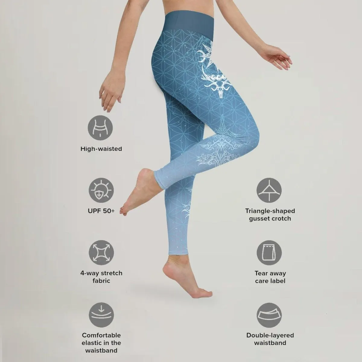 Light Blue YULE Vikings Leggings
