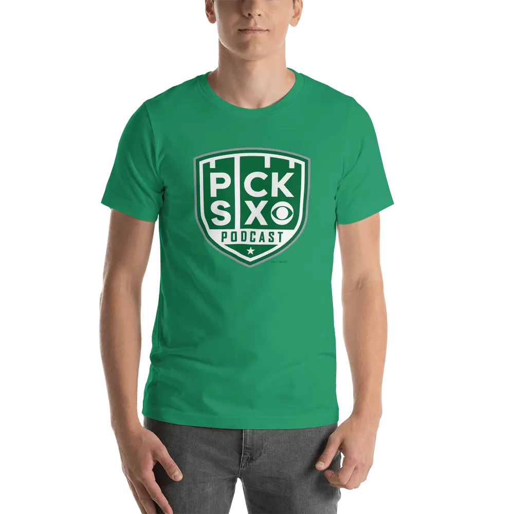 Pick Six Podcast Logo Adult Short Sleeve T-Shirt