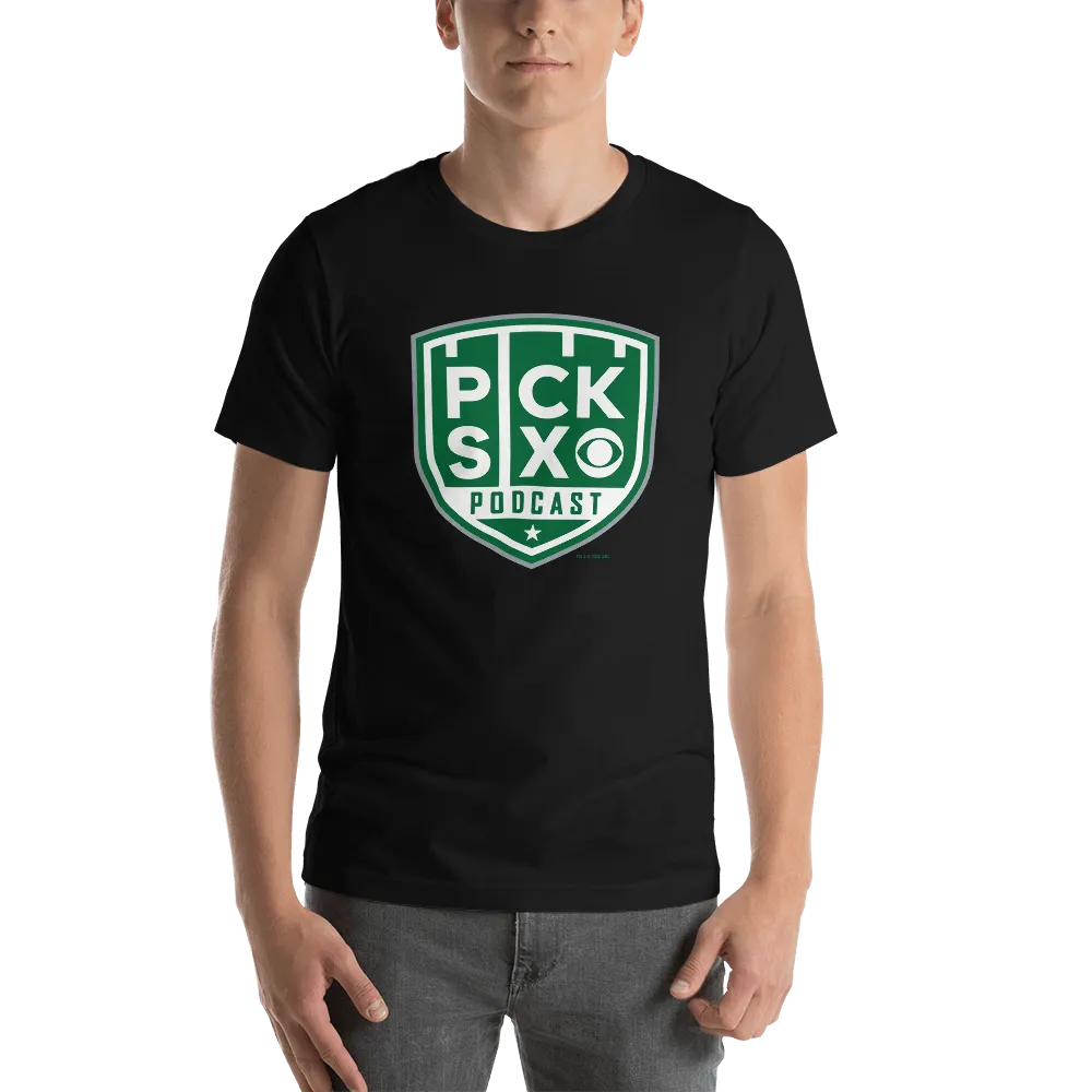 Pick Six Podcast Logo Adult Short Sleeve T-Shirt