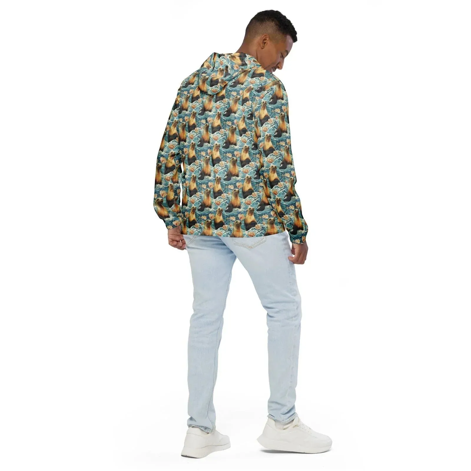 Seaside Sea Lion Men’s windbreaker