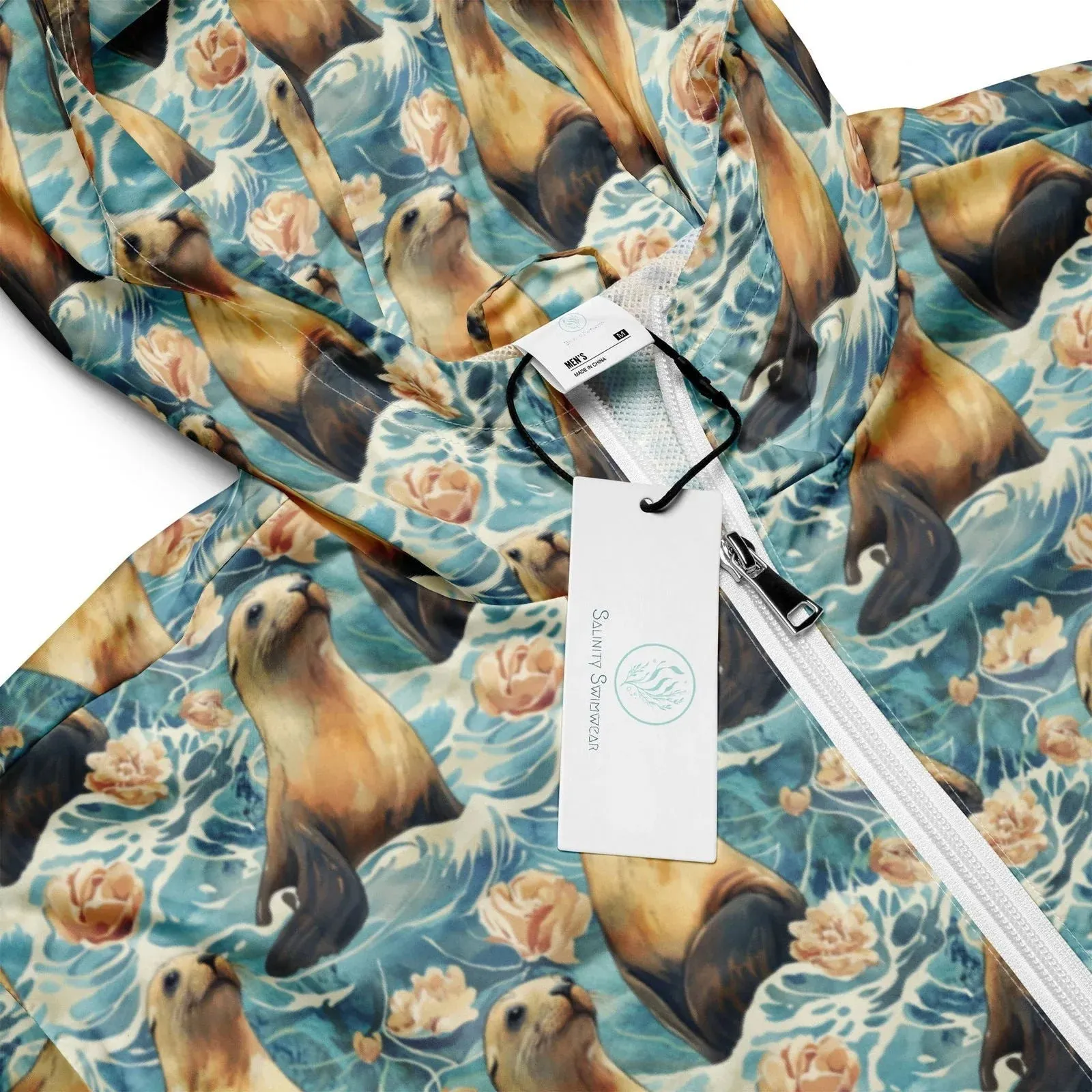 Seaside Sea Lion Men’s windbreaker