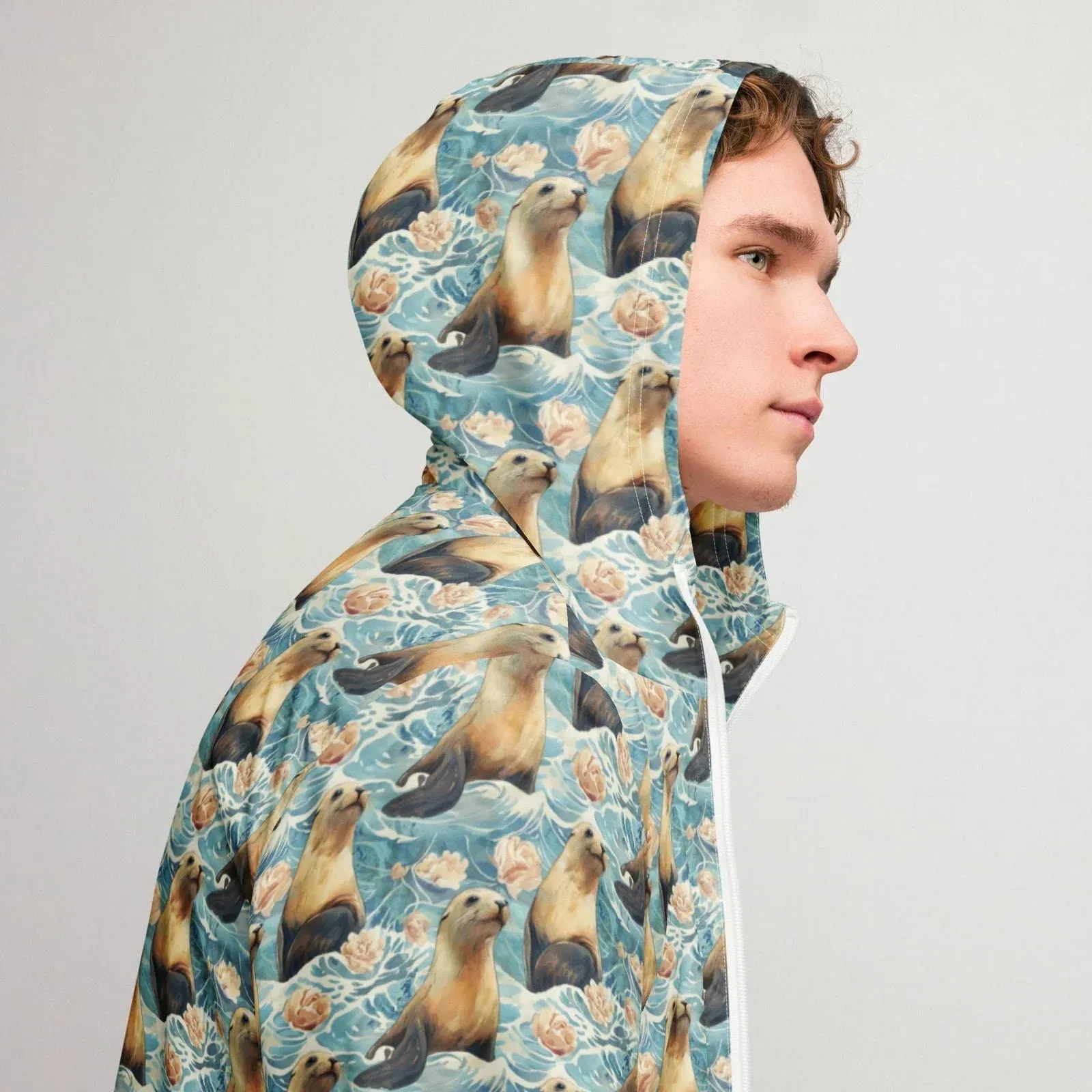 Seaside Sea Lion Men’s windbreaker