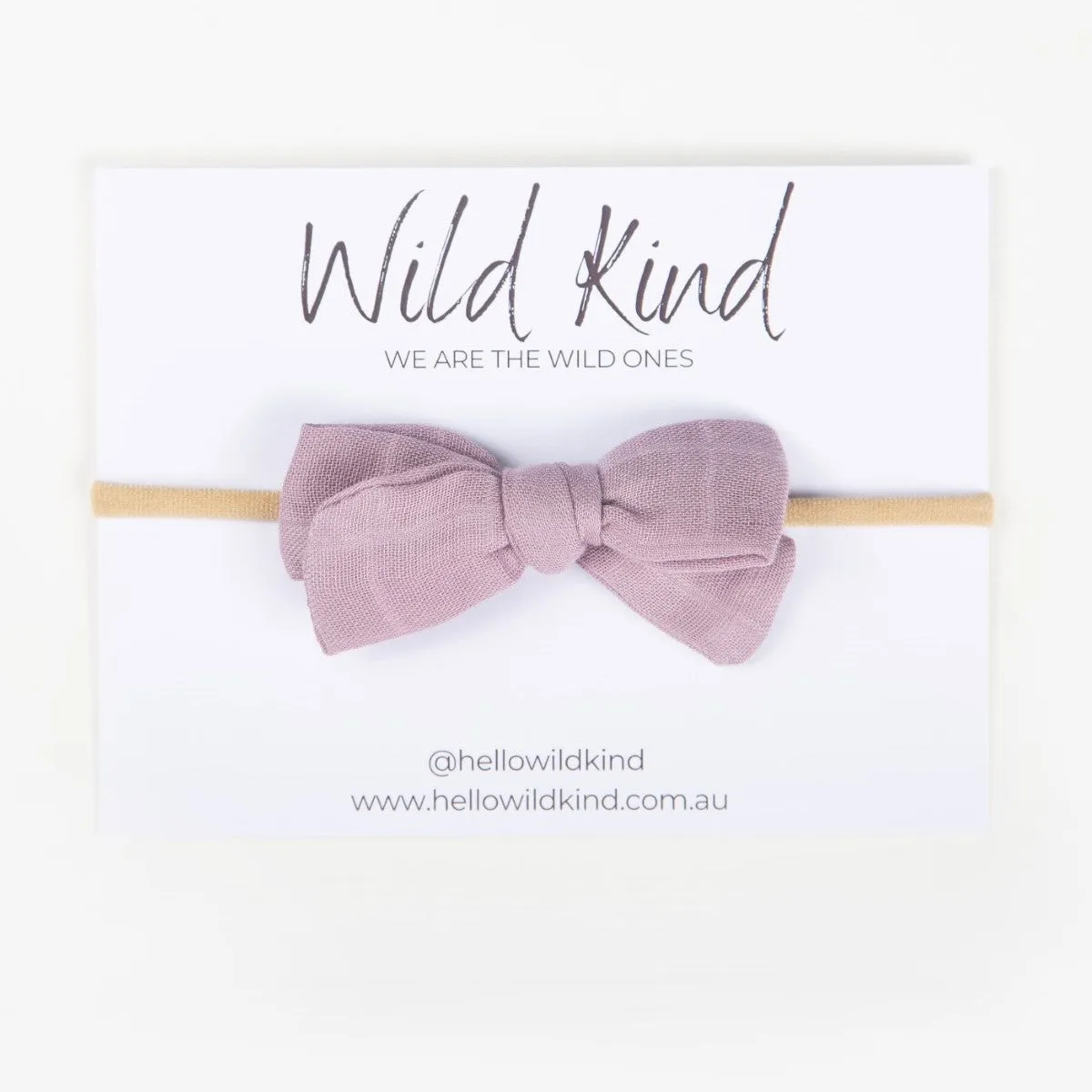Wild Kind Dorothy Linen Bow Headband - Lavender