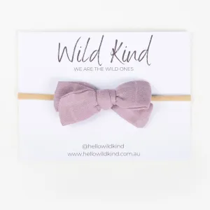 Wild Kind Dorothy Linen Bow Headband - Lavender