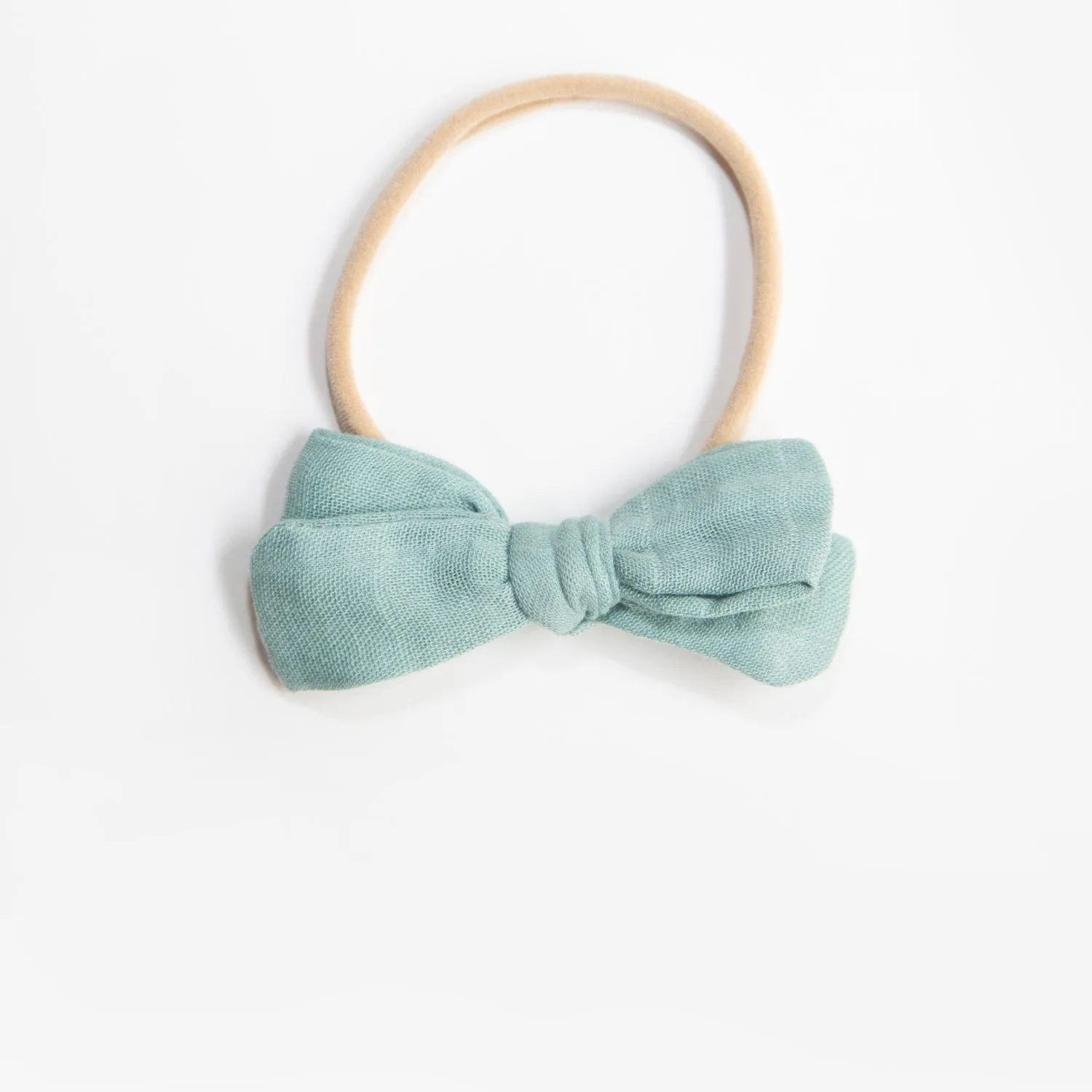 Wild Kind Dorothy Linen Bow Headband - Ocean Mist
