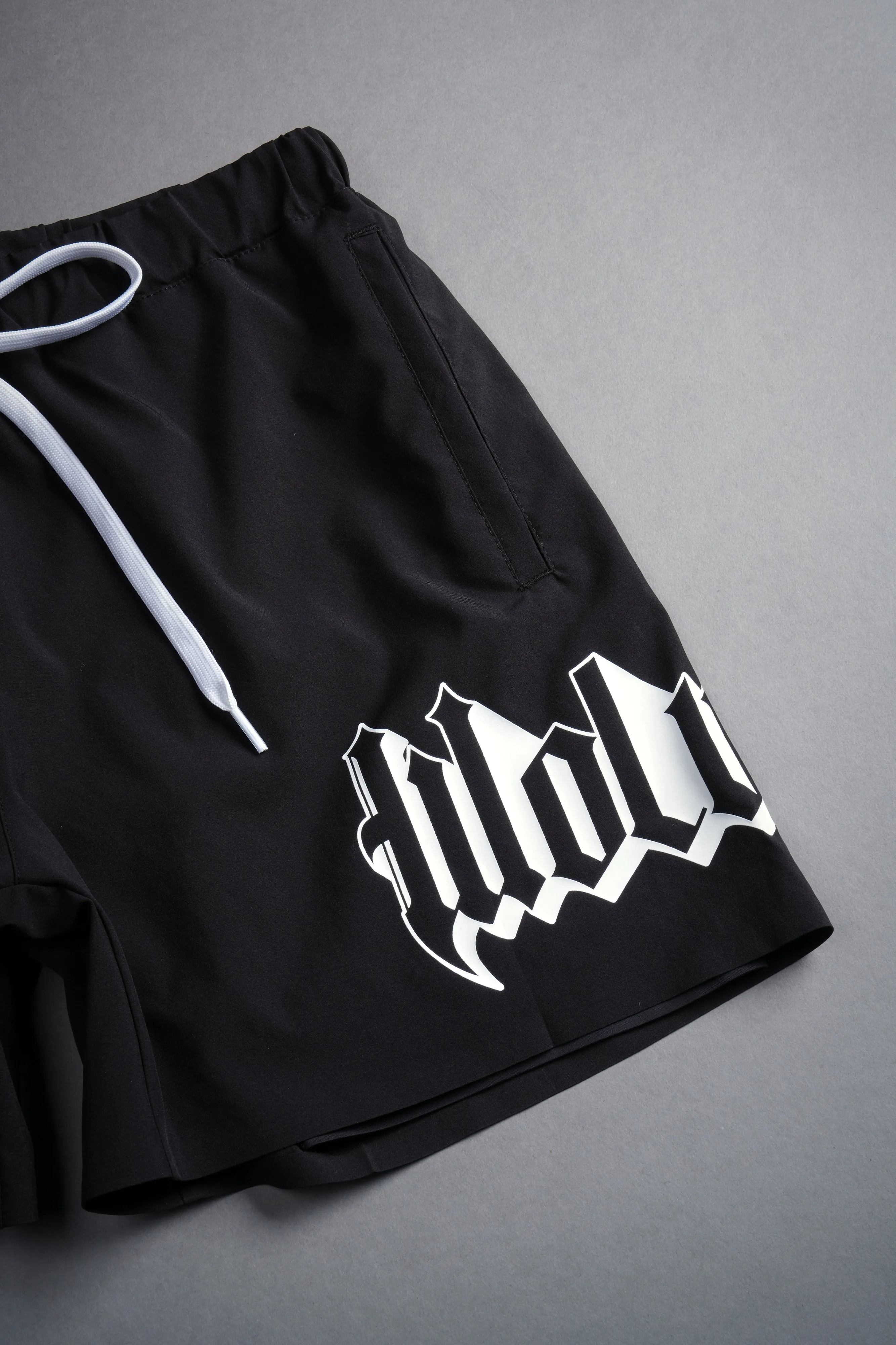Wolves Represent Compression Shorts in Black
