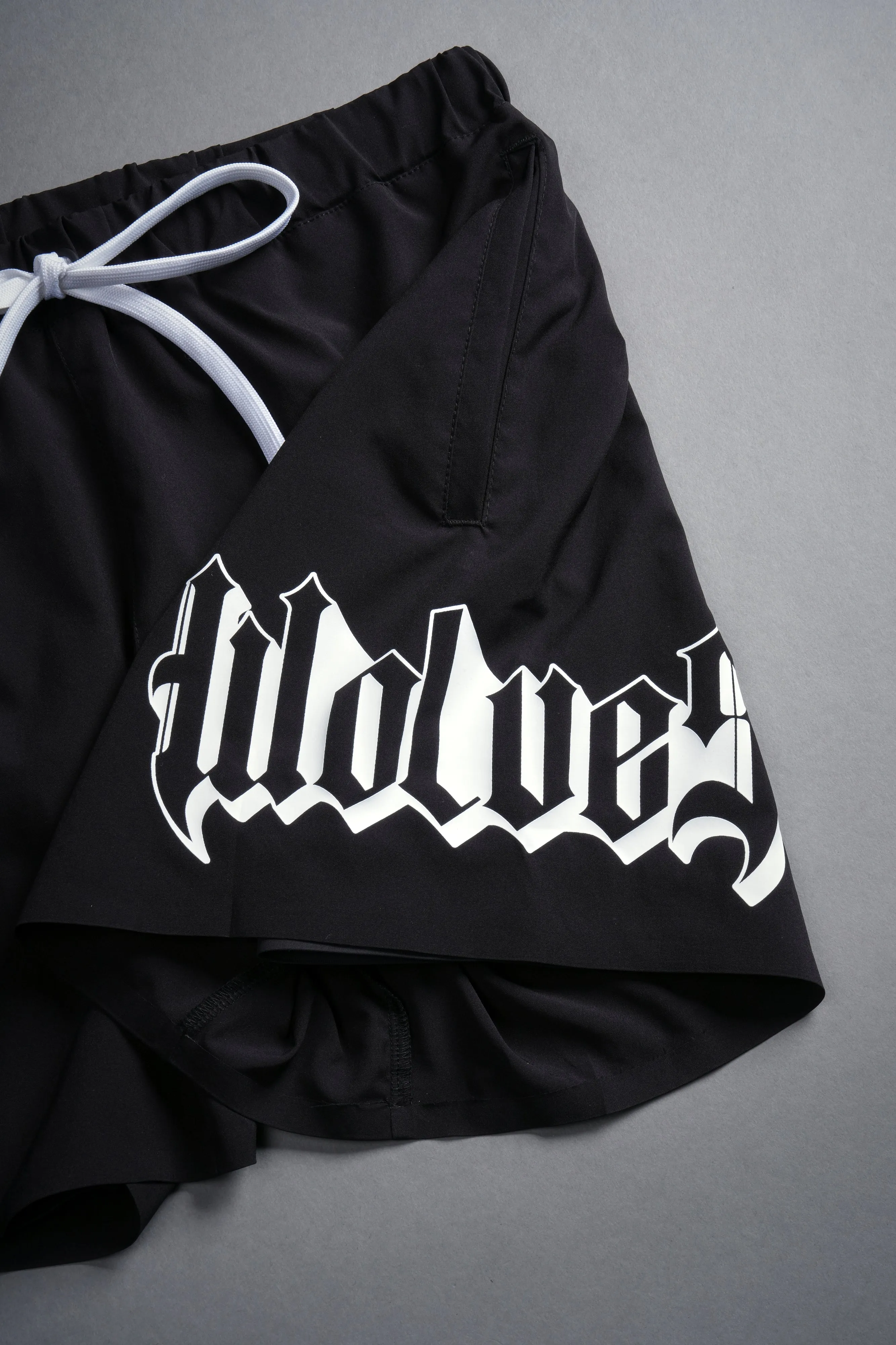 Wolves Represent Compression Shorts in Black